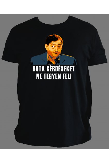 Mészáros Lőrinc Színes BUTA KÉRDÉSEK! Férfi Fekete