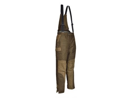 PERCUSSION - Teplé poľovnícke nohavice s trakmi  GRAND NORD - 10101 kaki
