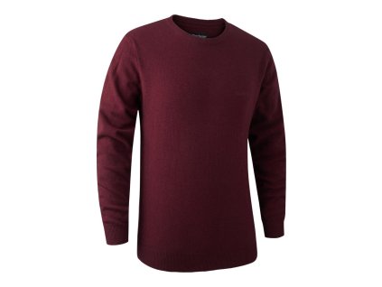 DEERHUNTER Brighton Knit O-neck Red - poľovnícky sveter (Velikost L)