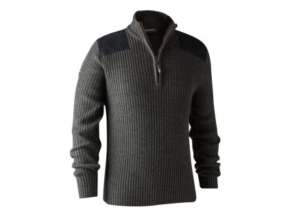 DEERHUNTER Rogaland Knit Zip Neck - pletený sveter (Velikost 2XL)