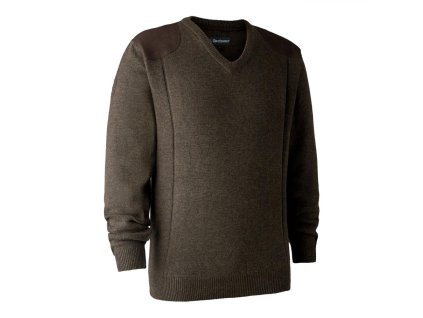 DEERHUNTER Sheffield Knit with V-neck - pletený sveter