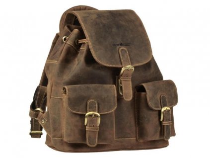GREENBURRY 1711M - kožený ruksak stredný