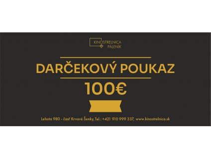 Darčeková poukážka Strelnica 100€