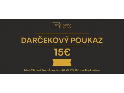 Darčeková poukážka Strelnica 15€