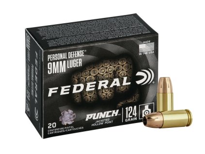 9mm Luger Federal Personal Defense Punch 124gr 8%2C04g JHP PD9P1