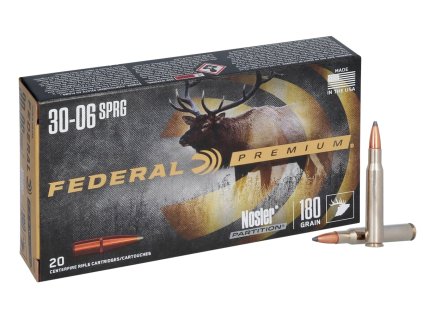 .30 06Spr 2. Federal Premium Nosler Partition 180gr 11%2C66g P3006F