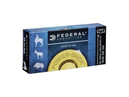 .30 30Win. Federal Power Shok 170gr 11%2C02g SP RN 3030B