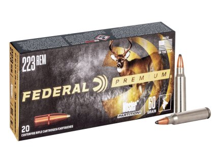 .223Rem 2. Federal Premium Nosler Partition 60gr 3%2C89g P223Q