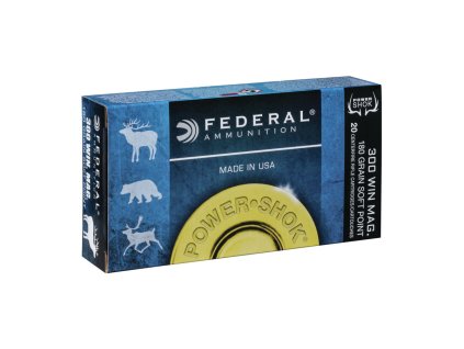 .300 Win Mag. Federal Power Shok 180gr 11%2C66g Speer Hot Cor SP 300WBS