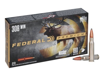 .308Win 2. Federal Premium Nosler Partition 180gr 11%2C66g P308E