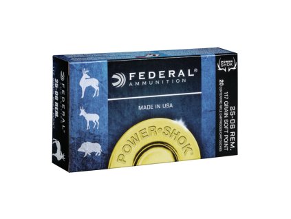 .25 06Rem. Federal Power Shok JSP 117gr 7%2C58g 2506BS