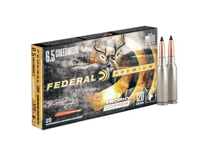 6%2C5 Creedmoor Federal Premium Trophy Copper 120gr 7%2C78g SP P65CRDTC1
