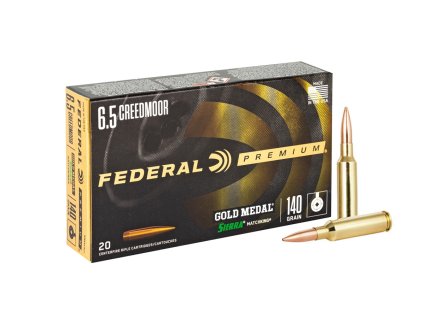 6%2C5 Creedmoor Federal Premium Gold Medal Sierra MatchKing HP140gr 9%2C07g GM65CRD1