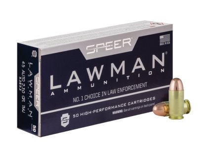45Auto Speer Lawman 230gr 14%2C90g TMJ 53653