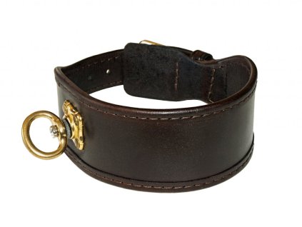 farbiarky obojok podsity tenkou kozou s podlozenou sponou