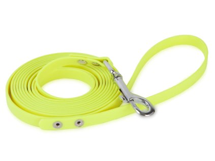 firedog biothane dog leash 13mm with handle neon yellow 34819