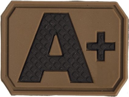 Nasivka 3D Patch krvna skupina coyote A