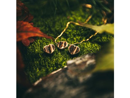 set polovnickych sperkov z parozia tetrao nahrdelnik nausnice srdiecko nature 2