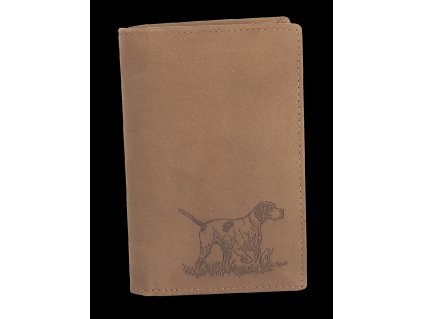 Kožená dokladovka TETRAO lovecký pes malá