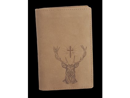 Kožená dokladovka TETRAO Svätý Hubert malá