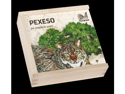 Drevené vzdelávacie pexeso TETRAO - po stopách zveri