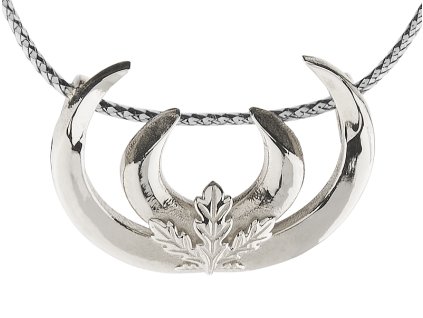 strieborny privesok tetrao diviak kly