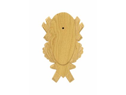 vyrezavana dubova podlozka pod trofej oak 4 18x9 cm bleda