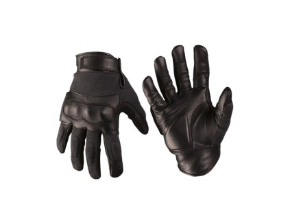 Taktické rukavice Mil-Tec čierne kožené   S (Hide weapon Nie, For professionals Nie, Veľkosť S)