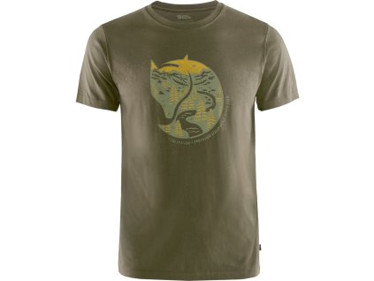 Pánske tričko Fjällräven Arctic Fox Dark Olive S (Hide weapon Nie, For professionals Nie, Veľkosť S)