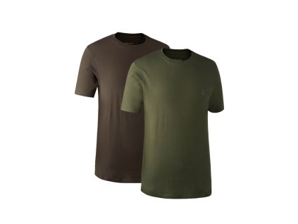Set pánskych tričiek Deerhunter Green/Brown Leaf  S (Hide weapon Nie, For professionals Nie, Veľkosť S)