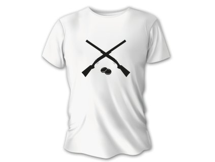 Pánske poľovnícke tričko TETRAO brokovnice - biele M (Hide weapon Ano, For professionals Nie, Veľkosť M)