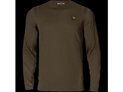 Pánske tričko Härkila Forest Hunter L/S Hunting green/Shadow brown S (Hide weapon Nie, For professionals Nie, Veľkosť S)