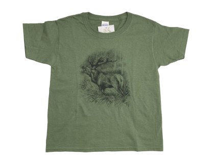 Detské poľovnícke tričko TETRAO jeleň XS (Hide weapon Nie, For professionals Nie, Veľkosť XS)
