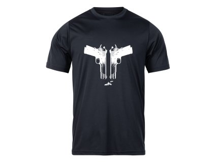 Dámske poľovnícke tričko TETRAO zbrane - čierne XS (Hide weapon Ano, For professionals Nie, Veľkosť XS)