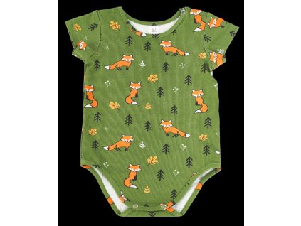 Detské body TETRAO, krátky rukáv - oranžové líšky 0-3 mesiacov (Hide weapon Nie, For professionals Nie, Veľkosť 0-3 mesiacov)