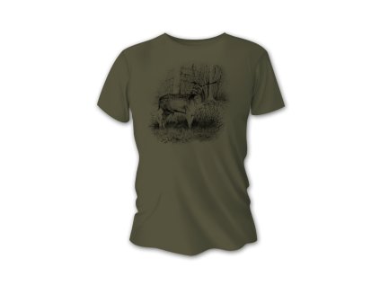 Pánske poľovnícke tričko TETRAO daniel veľký - zelené M (Hide weapon Nie, For professionals Nie, Veľkosť M)
