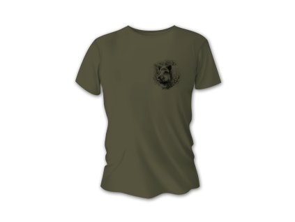 Pánske poľovnícke tričko TETRAO diviak malý - zelené  M (Hide weapon Nie, For professionals Nie, Veľkosť M)