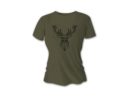 Dámske poľovnícke tričko TETRAO polovnicisrdcom - zelené XS (Hide weapon Nie, For professionals Nie, Veľkosť XS)