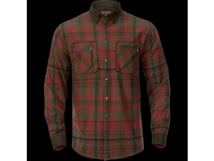 Pánska košeľa Härkila Pajala Red Autumn Check  S (Hide weapon Nie, For professionals Nie, Veľkosť S)