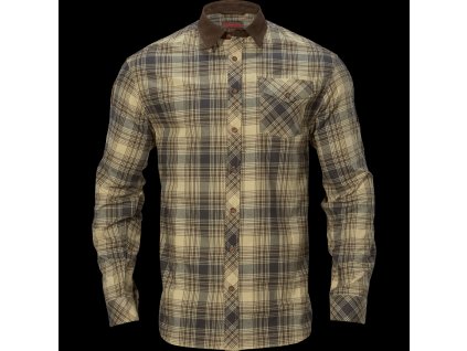 Pánska košeľa Härkila Driven Hunt Flannel Light Teak Check S (Hide weapon Nie, For professionals Nie, Veľkosť S)