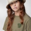 Dámske tričko Fjällräven Fox Boxy Logo Tee - Green XS (Hide weapon Nie, For professionals Nie, Veľkosť XS)