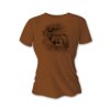 Dámske poľovnícke tričko TETRAO jeleň veľký - hnedé XS (Hide weapon Nie, For professionals Nie, Veľkosť XS)