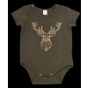 Detské body TETRAO, krátky rukáv - khaki, jeleň PS 0-3 mesiacov (Hide weapon Nie, For professionals Nie, Veľkosť 0-3 mesiacov)