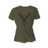 Dámske poľovnícke tričko TETRAO polovnicisrdcom - zelené XS (Hide weapon Nie, For professionals Nie, Veľkosť XS)