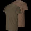 Pánske dvoj-balenie tričiek Härkila Logo Willow Green, Slate Brown 4XL (Hide weapon Nie, For professionals Nie, Veľkosť 4XL)