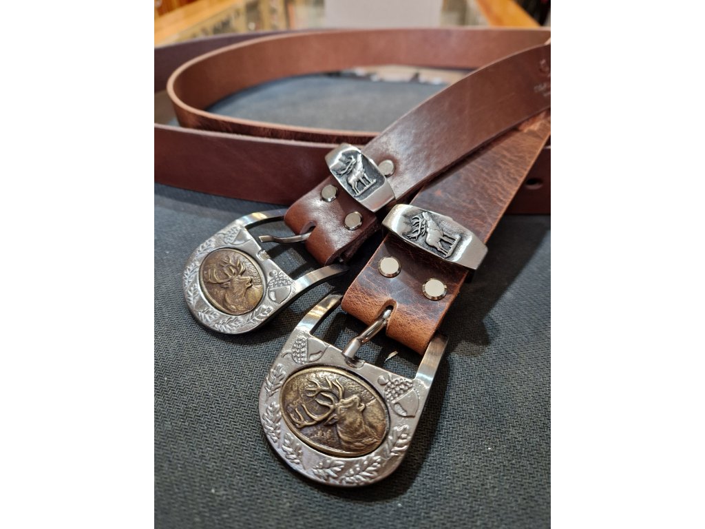 Kožený opasok (Farba Tmavo hnedá, Veľkosť 125)