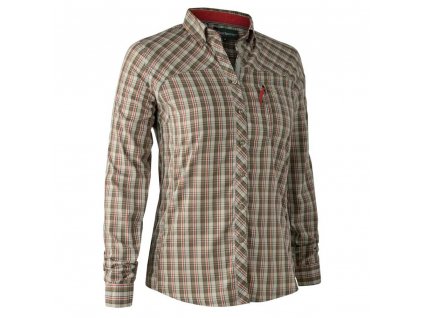 deerhunter heather red check long sleeve shirt