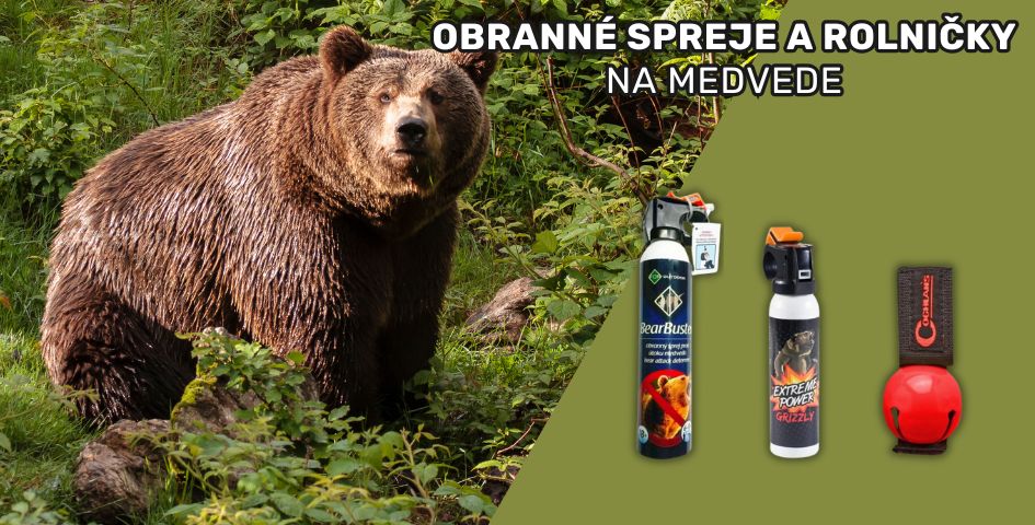 Obranné spreje a rolničky na medvede