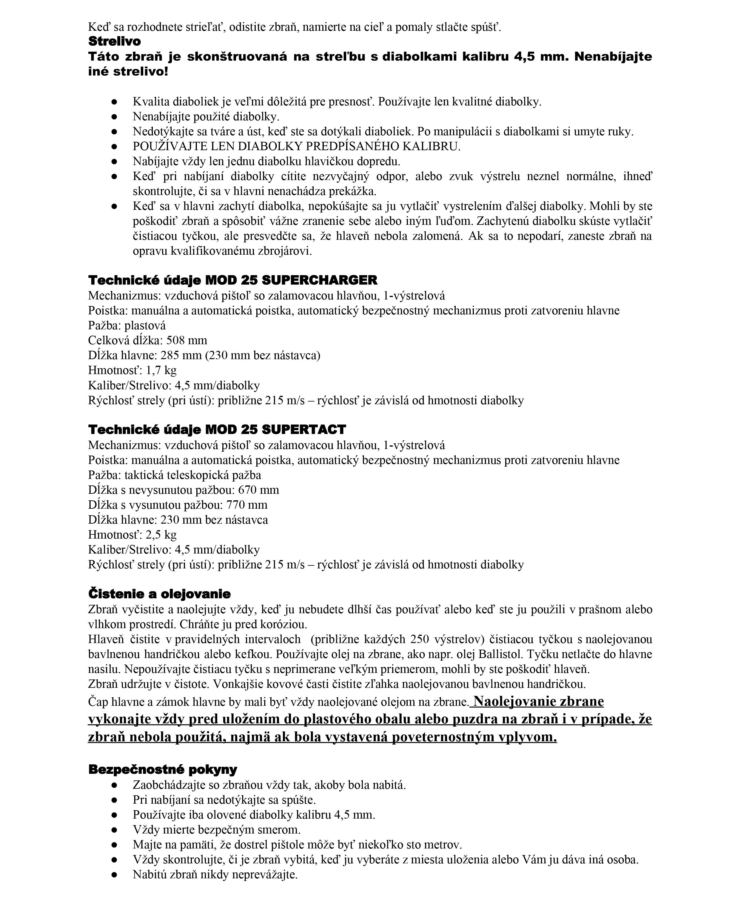 Vzduchová pištoľ Hatsan 25 SuperCharger, kal. 4,5mm