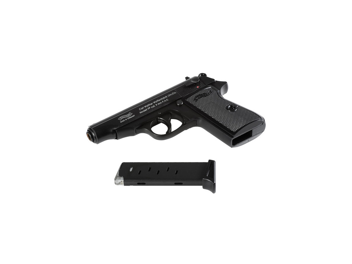 Pištoľ exp. Walther PP čierna, kal. 9mm PA